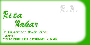 rita makar business card
